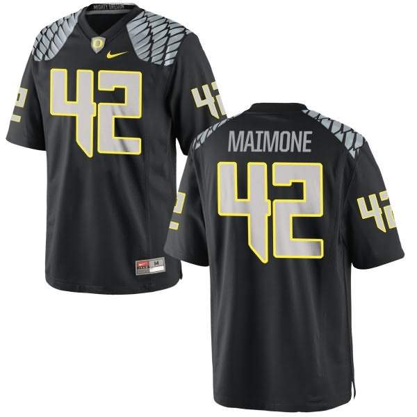 Oregon Ducks Men's #42 Blake Maimone Football College Game Black Jersey NMI14O6V