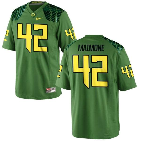 Oregon Ducks Men's #42 Blake Maimone Football College Game Green Apple Alternate Jersey PGE05O7C