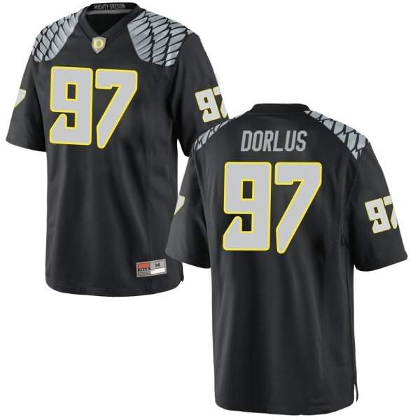 Oregon Ducks Men's #97 Brandon Dorlus Football College Game Black Jersey IMP44O0C