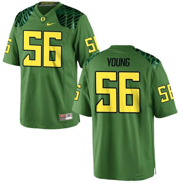 Oregon Ducks Men's #56 Bryson Young Football College Authentic Green Apple Alternate Jersey PIW70O8I