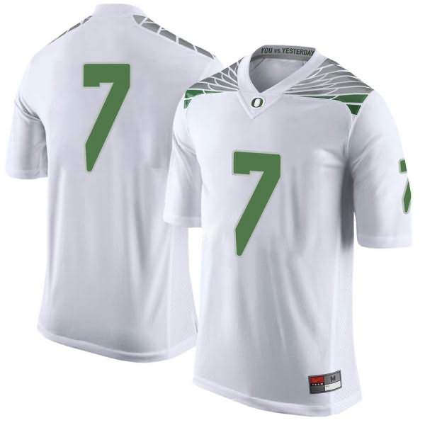 Oregon Ducks Men's #7 CJ Verdell Football College Limited White Jersey UAO05O6N