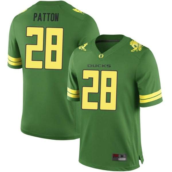 Oregon Ducks Men's #28 Cross Patton Football College Game Green Jersey BBW16O6B