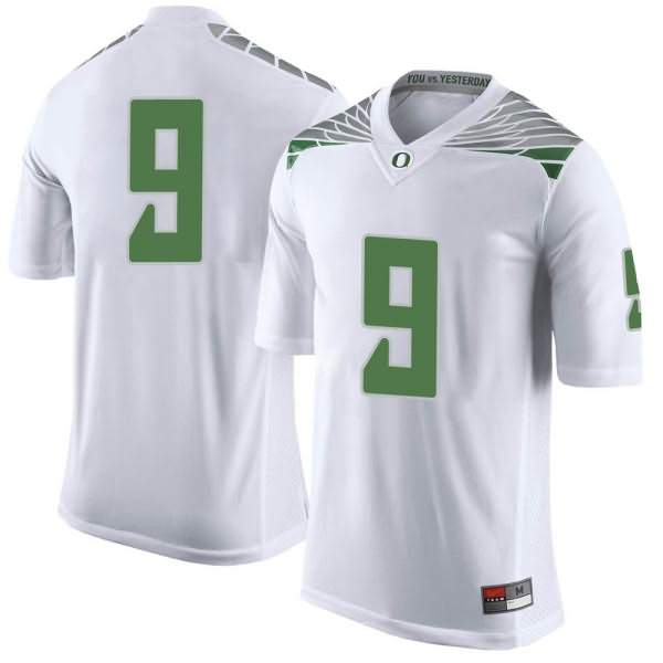 Oregon Ducks Men's #9 Dakota Prukop Football College Limited White Jersey SDB60O3I