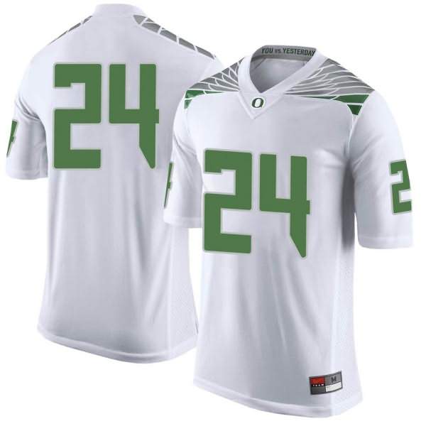 Oregon Ducks Men's #24 Ge'mon Eaford Football College Limited White Jersey EMF28O3G