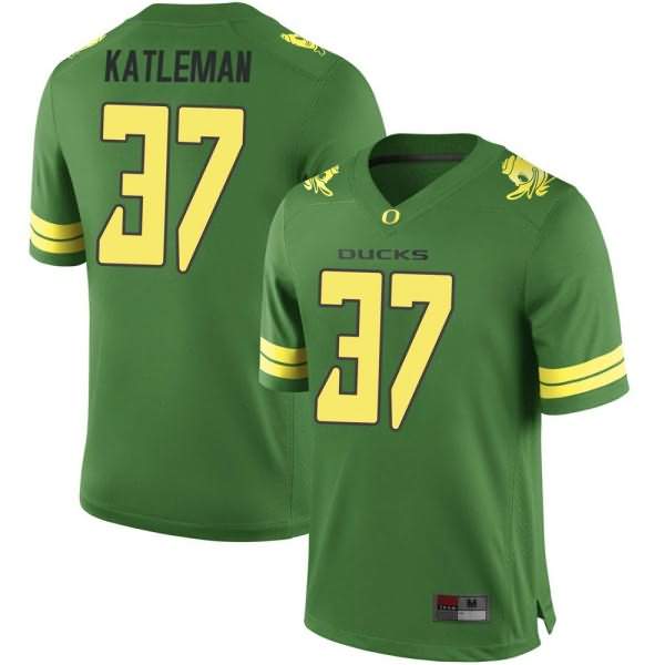 Oregon Ducks Men's #37 Henry Katleman Football College Game Green Jersey FMT77O1V