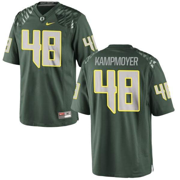 Oregon Ducks Men's #48 Hunter Kampmoyer Football College Game Green Jersey GYV35O4P