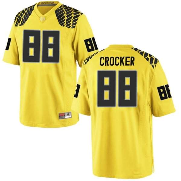 Oregon Ducks Men's #88 Isaah Crocker Football College Game Gold Jersey SSS57O4I