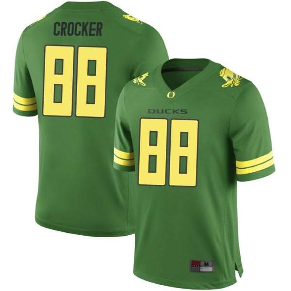 Oregon Ducks Men's #88 Isaah Crocker Football College Game Green Jersey YVX12O5K
