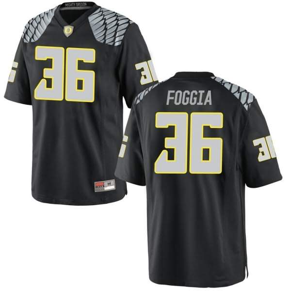 Oregon Ducks Men's #36 Jake Foggia Football College Game Black Jersey VVQ61O0J