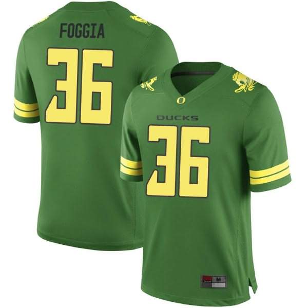 Oregon Ducks Men's #36 Jake Foggia Football College Game Green Jersey BZX80O6X