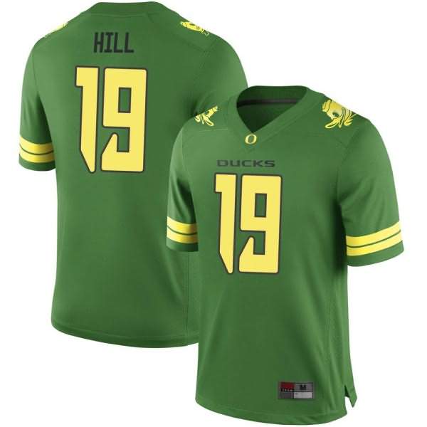 Oregon Ducks Men's #19 Jamal Hill Football College Game Green Jersey KDL32O8B