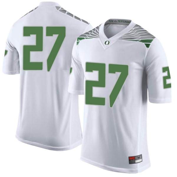 Oregon Ducks Men's #27 John Harvey Football College Limited White Jersey XII65O3S