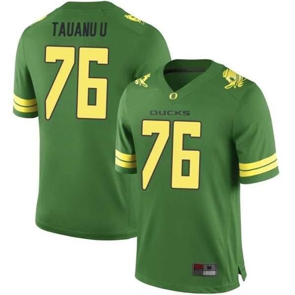 Oregon Ducks Men's #76 Jonah Tauanu'u Football College Replica Green Jersey XSK21O1I