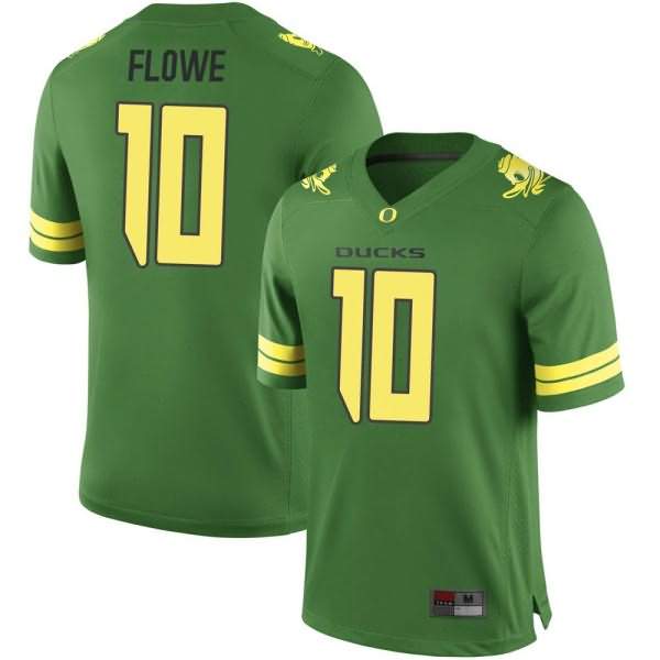 Oregon Ducks Men's #10 Justin Flowe Football College Replica Green Jersey NST38O8G