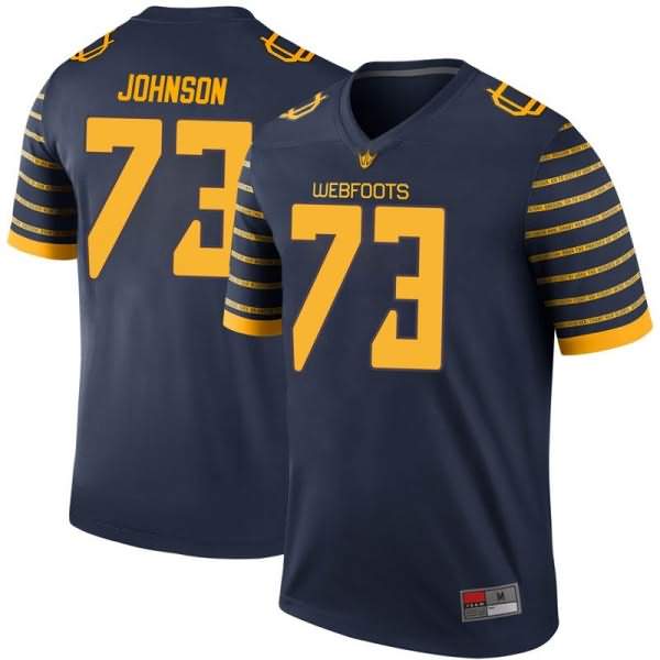 Oregon Ducks Men's #73 Justin Johnson Football College Legend Navy Jersey DSL42O0U