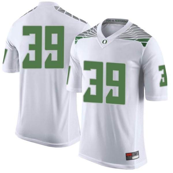 Oregon Ducks Men's #39 KJ Maduike Football College Limited White Jersey WQZ11O5B