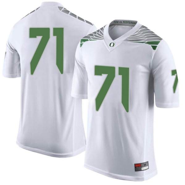 Oregon Ducks Men's #71 Malaesala Aumavae-Laulu Football College Limited White Jersey TXS14O7M