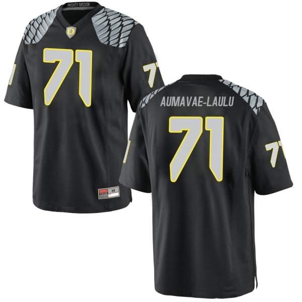 Oregon Ducks Men's #71 Malaesala Aumavae-Laulu Football College Replica Black Jersey FOL21O8Y