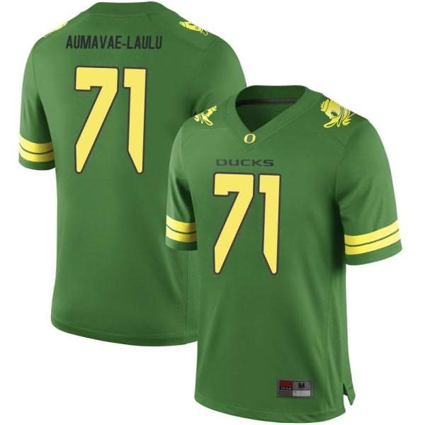 Oregon Ducks Men's #71 Malaesala Aumavae-Laulu Football College Replica Green Jersey CHK07O3Y