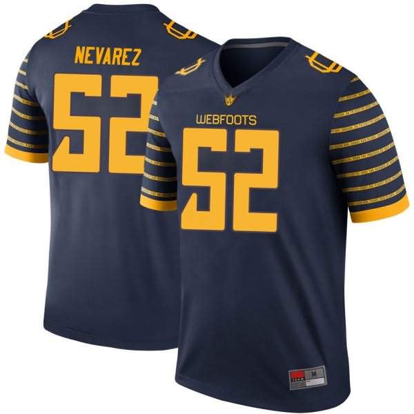 Oregon Ducks Men's #52 Miguel Nevarez Football College Legend Navy Jersey PCE75O3A