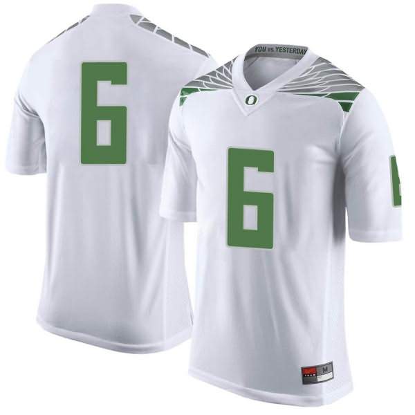 Oregon Ducks Men's #6 Robby Ashford Football College Limited White Jersey HUJ33O0Y