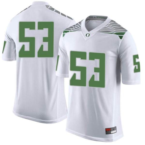 Oregon Ducks Men's #53 Ryan Walk Football College Limited White Jersey SUE14O7U