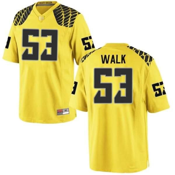 Oregon Ducks Men's #53 Ryan Walk Football College Replica Gold Jersey ECF24O8W