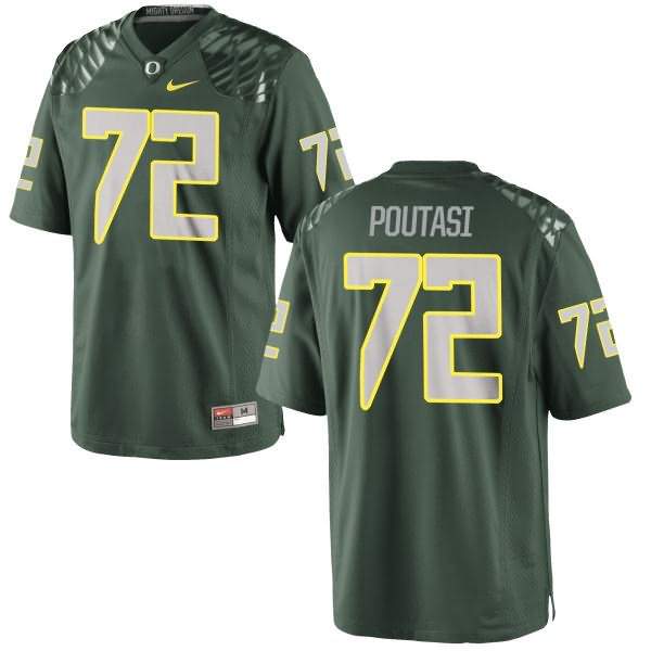 Oregon Ducks Men's #72 Sam Poutasi Football College Replica Green Jersey CDF18O7W