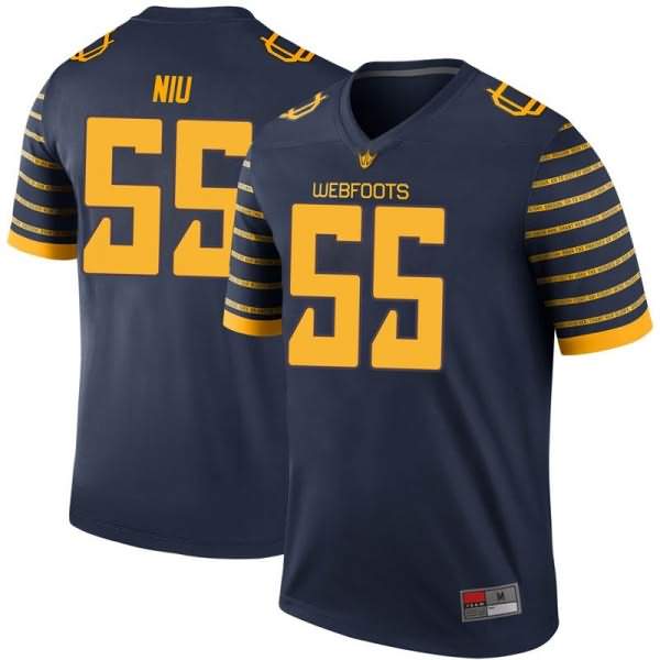 Oregon Ducks Men's #55 Sampson Niu Football College Legend Navy Jersey JSY82O2O