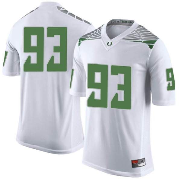 Oregon Ducks Men's #93 Sione Kava Football College Limited White Jersey SDR70O3S