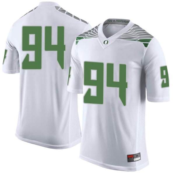 Oregon Ducks Men's #94 Sua'ava Poti Football College Limited White Jersey NZF24O0U