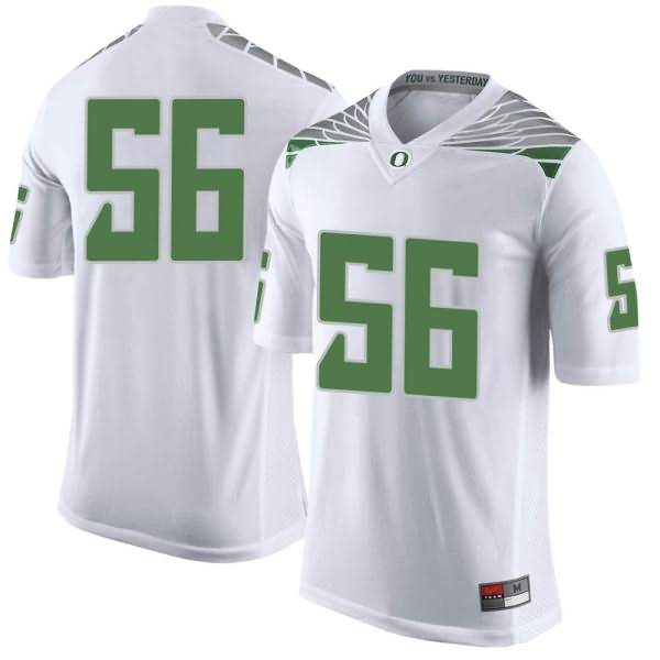 Oregon Ducks Men's #56 T.J. Bass Football College Limited White Jersey PGZ22O8S