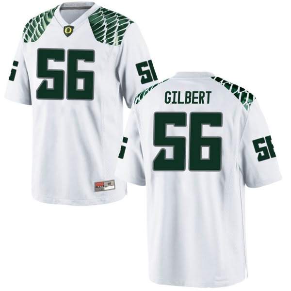 Oregon Ducks Men's #56 TJ Gilbert Football College Game White Jersey UXA87O4X