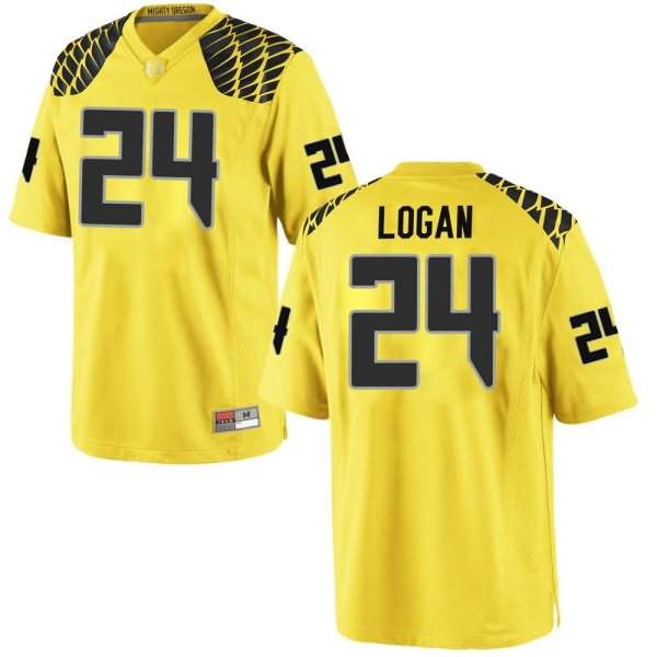 Oregon Ducks Men's #24 Vincenzo Logan Football College Replica Gold Jersey MKD41O2Z