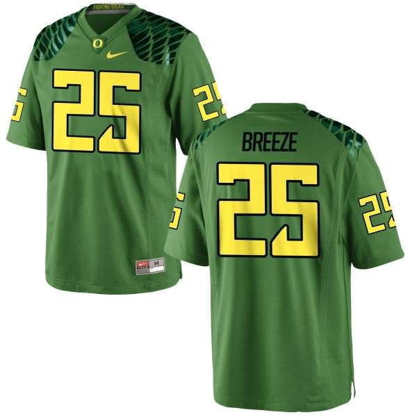 Oregon Ducks Women's #25 Brady Breeze Football College Game Green Apple Alternate Jersey GCA66O3W