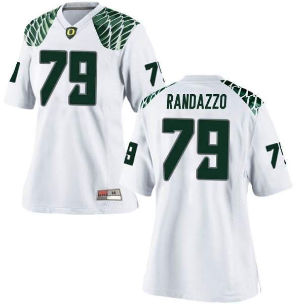 Oregon Ducks Women's #79 Chris Randazzo Football College Game White Jersey MBH56O8A