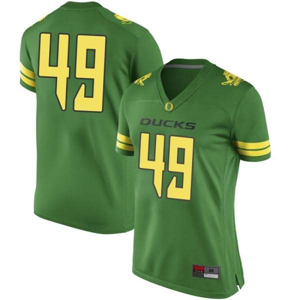 Oregon Ducks Women's #49 Devin Melendez Football College Replica Green Jersey YDW43O0Q