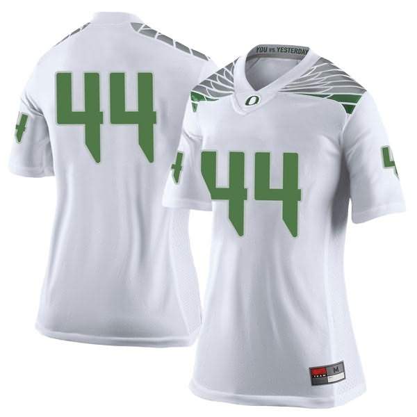 Oregon Ducks Women's #44 Matt Mariota Football College Limited White Jersey RHK72O2V