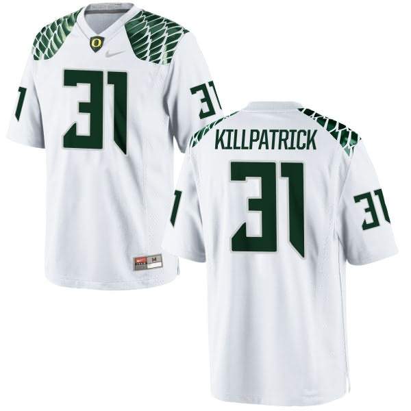 Oregon Ducks Women's #31 Sean Killpatrick Football College Game White Jersey UEY33O0L