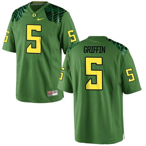 Oregon Ducks Women's #5 Taj Griffin Football College Limited Green Apple Alternate Jersey SFG18O7L