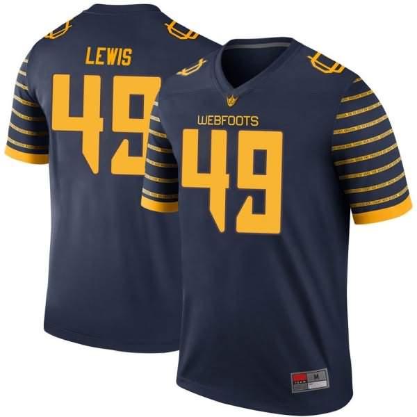 Oregon Ducks Youth #49 Camden Lewis Football College Legend Navy Jersey MNX31O3R