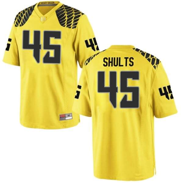 Oregon Ducks Youth #45 Cooper Shults Football College Game Gold Jersey PQH08O2M