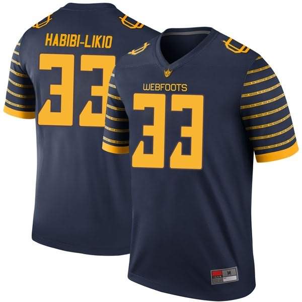 Oregon Ducks Youth #33 Cyrus Habibi-Likio Football College Legend Navy Jersey PZD52O5S