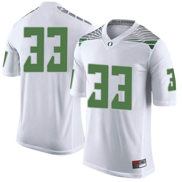 Oregon Ducks Youth #33 Cyrus Habibi-Likio Football College Limited White Jersey YQN86O2B