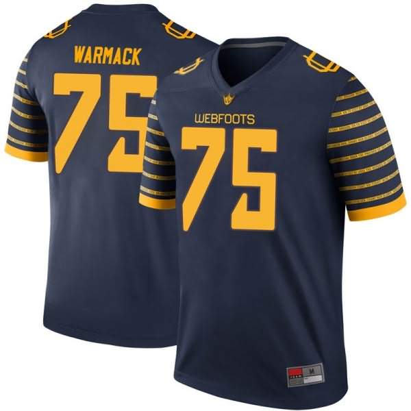 Oregon Ducks Youth #75 Dallas Warmack Football College Legend Navy Jersey OYC67O8R