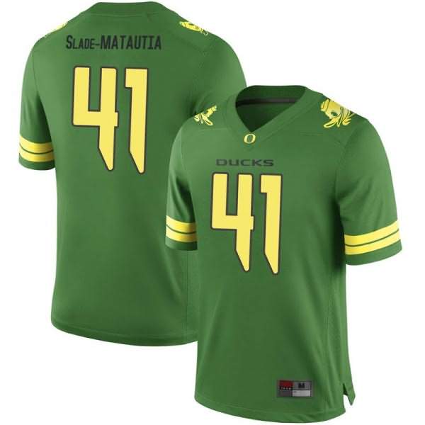 Oregon Ducks Youth #41 Isaac Slade-Matautia Football College Game Green Jersey QIS14O2W