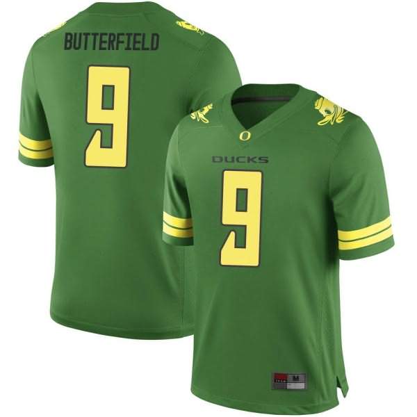 Oregon Ducks Youth #9 Jay Butterfield Football College Replica Green Jersey GKA65O4V