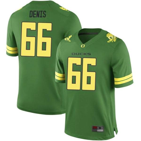 Oregon Ducks Youth #66 Jonathan Denis Football College Game Green Jersey ZON04O1S