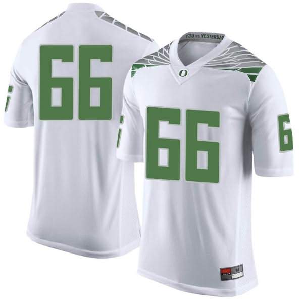 Oregon Ducks Youth #66 Jonathan Denis Football College Limited White Jersey AIR71O2M