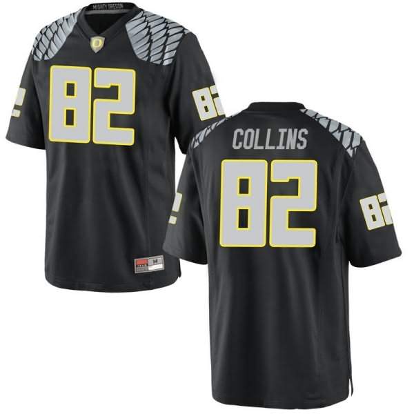 Oregon Ducks Youth #82 Justin Collins Football College Game Black Jersey IUT30O4F